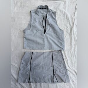 Zara Light Gray Garment with Black Trim